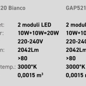 Aplica de perete lumina ambientala LED GAP DOUBLE alb L-23cm, 3000K - Img 3