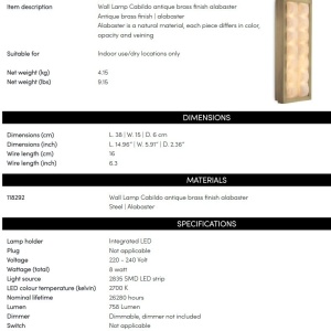 Aplica de perete LUX design deosebit Cabildo LED - Img 6