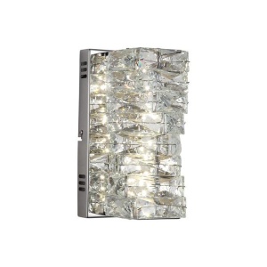 Aplica de perete metal cromat si sticla LED Modena