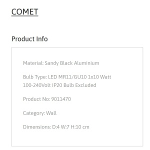 Aplica de perete minimalista COMET, NVL-9011470 - Img 7