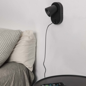 Aplica de perete minimalista CORB USB C neagra - Img 3