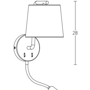 Aplica de perete moderna cu brat flexibil si reader LED Hotel 233798 universul-luminii.ro