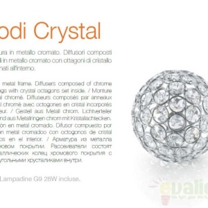 Aplica de perete moderna, finisaj cromat, NODI CRYSTAL PL5 098043 63468 universul-luminii.ro