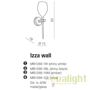 Aplica de perete moderna Izza white 182418 universul-luminii.ro