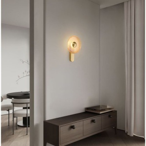 Aplica de perete moderna LED LAVINA auriu/ chihlimbar