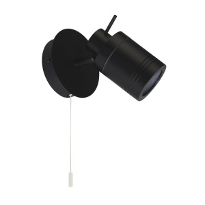 Aplica de perete pentru baie cu spot directionabil IP44 Samson negru 110908 universul-luminii.ro
