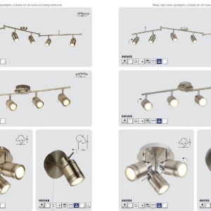 Aplica de perete pentru baie cu spot directionabil IP44 Samson negru 207608 universul-luminii.ro