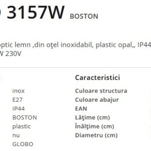 Aplica de perete pentru iluminat exterior IP44 Boston maro 212938 universul-luminii.ro