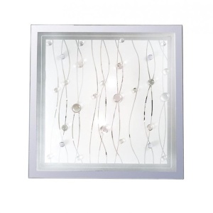 Aplica de perete, Plafonier dim. 33,5x33,5cm OCEAN PL2 TRASPARENTE 081434