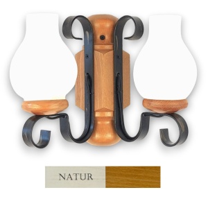 Aplica de perete rustica fabricata manual din lemn Rustic WOOD-RU-AP2 - Img 6