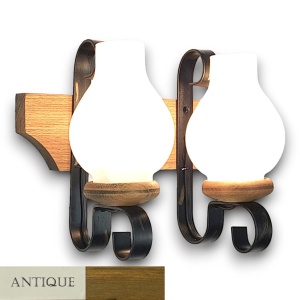Aplica de perete rustica fabricata manual din lemn Vela WOOD-VE-AP2 177938 universul-luminii.ro