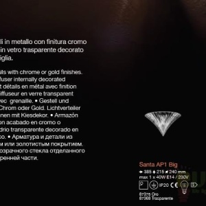 Aplica de perete Santa AP1 Small Oro 013046 66378 universul-luminii.ro