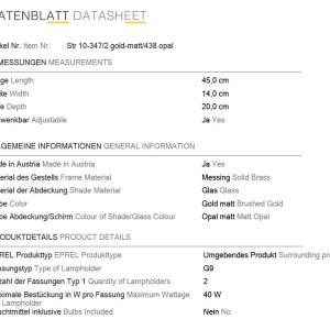 Aplica de perete sau tavan design modern OPALDESIGN 2L, auriu mat - Img 8