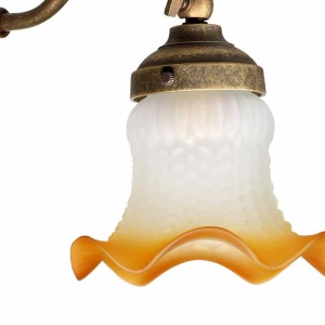Aplica de perete stil clasic italian din alama si sticla Bell - Img 4