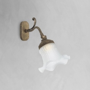 Aplica de perete stil clasic italian din alama si sticla Bell - Img 2