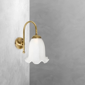 Aplica de perete stil clasic italian din alama si sticla Bell - Img 2