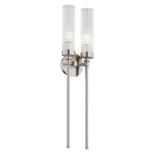 Aplica de perete stil elegant PRESTON 2 nickel/sticla clara