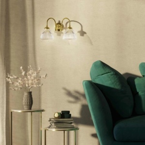 Aplica de perete stil neoclasic din alama si sticla Elide - Img 11