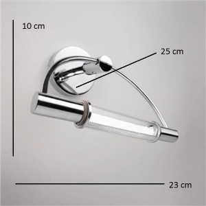 Aplica de perete tablou, oglinda de baie ARCO AP1 crom 008905 45718 universul-luminii.ro