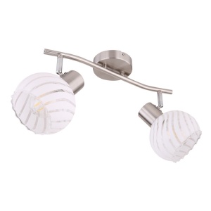 Aplica de perete / tavan cu 2 spoturi design modern WILLY nichel 114268 universul-luminii.ro