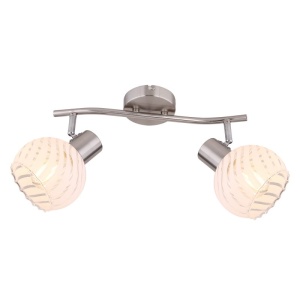 Aplica de perete / tavan cu 2 spoturi design modern WILLY nichel 210638 universul-luminii.ro