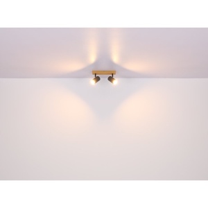 Aplica de perete / tavan cu 2 spoturi directionabile design modern ROBBY negru mat 210718 universul-luminii.ro