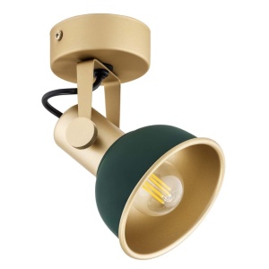Aplica de perete / tavan cu spot directionabil design modern Lenora auriu, verde 124868 universul-luminii.ro