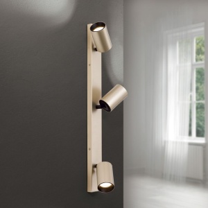 Aplica de perete/tavan cu Spoturi stil minimalist modern SEAN 3L auriu 157068 universul-luminii.ro