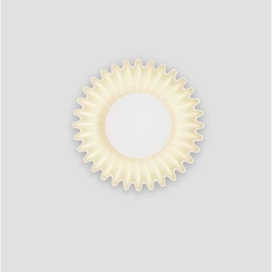 Aplica decorativa ceramica crem, sticla alb, PETEL 168298 universul-luminii.ro