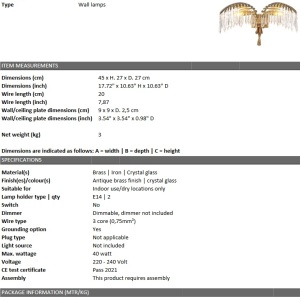 Aplica design LUX Hildebrandt 112876N HZ 184088 universul-luminii.ro