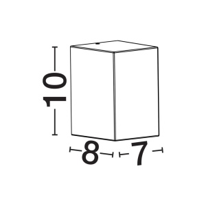 Aplica exterior 1xGU10, IP65 METO maro corten - Img 3