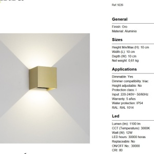 Aplica iluminat exterior ambiental IP54 DAVOS LED 3000K - Img 4