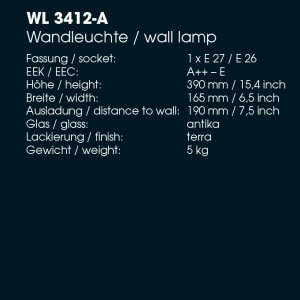 Aplica iluminat exterior design felinar din fier forjat WL 3412-A 64298 universul-luminii.ro