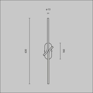 Aplica LED ambientala design minimalist Renaissance negru/alama 226448 universul-luminii.ro