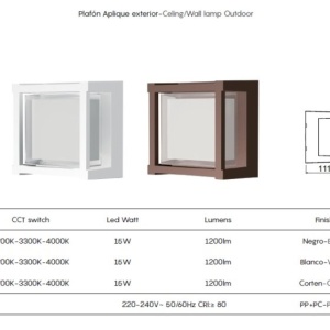 Aplica LED CCT iluminat exterior IP65 CREEK, corten MA-8853 171658 universul-luminii.ro
