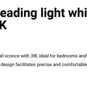 Aplica LED cu reader directionabil DANTE alba 3W 2700K - Img 4