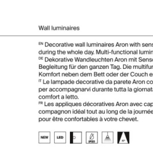 Aplica LED cu suport incarcator wireless Aron 241958 universul-luminii.ro