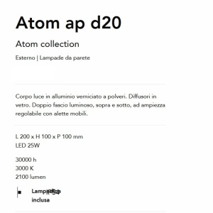Aplica LED de exterior ambientala Ip54 Atom ap d20 coffee 143028 universul-luminii.ro