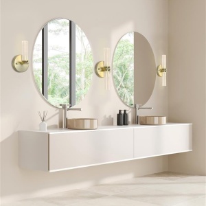 Aplica LED de perete baie metal alama IP44 Aberdeen 630358 universul-luminii.ro
