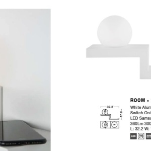 Aplica LED de perete cu suport incarcare telefon ROOM 222048 universul-luminii.ro