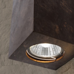 Aplica LED de perete design ambiental Cube 2 antique rustic - Img 7
