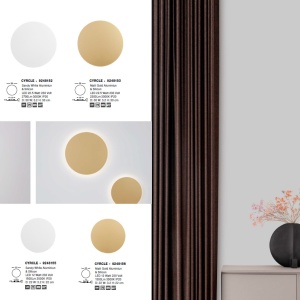 Aplica LED de perete design ambiental CYRCLE 30cm aurie 204108 universul-luminii.ro