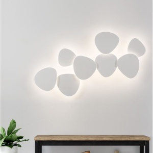 Aplica LED de perete design modern Cronus gips alb NVL-9084081 - Img 2