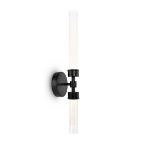 Aplica LED de perete design modern Stelo negru, transparent - Img 1