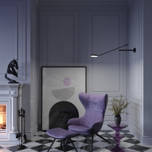 Aplica LED de perete directionabila design modern Fad negru mat 120008 universul-luminii.ro