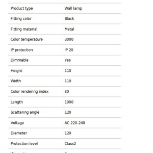 Aplica LED de perete directionabila design modern Fad negru mat 212768 universul-luminii.ro