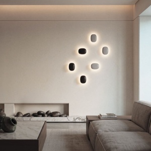 Aplica LED de perete lumina ambientala VOLO neagra