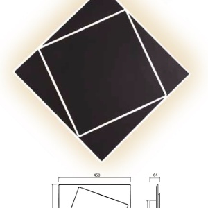Aplica LED de perete/tavan DAKLA 30W neagra 132268 universul-luminii.ro