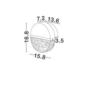 Aplica LED decorativa pentru baie IP44 LED 2700K DORIN negru - Img 8