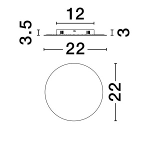Aplica LED design decorativ CYRCLE coffee D-22cm 237958 universul-luminii.ro
